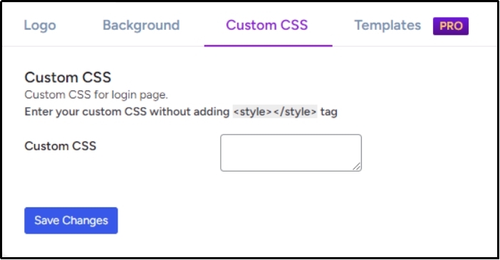 Custom CSS option in the All-in-One Login plugin for advanced styling adjustments.